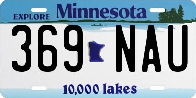 MN license plate 369NAU