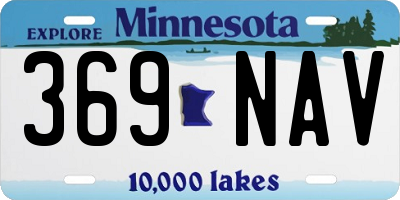 MN license plate 369NAV