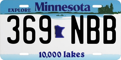 MN license plate 369NBB