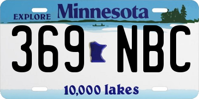 MN license plate 369NBC