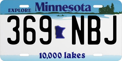 MN license plate 369NBJ