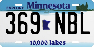MN license plate 369NBL