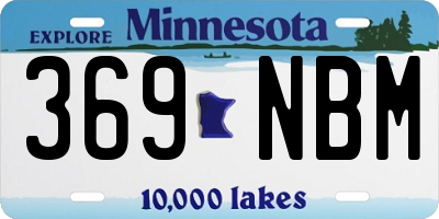 MN license plate 369NBM