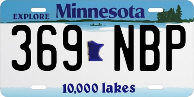 MN license plate 369NBP