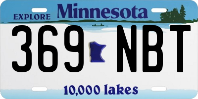 MN license plate 369NBT