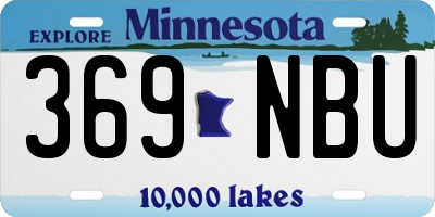 MN license plate 369NBU