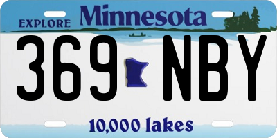 MN license plate 369NBY