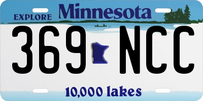 MN license plate 369NCC