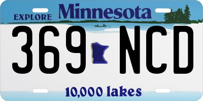MN license plate 369NCD