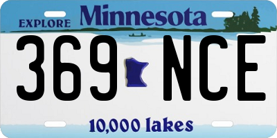 MN license plate 369NCE