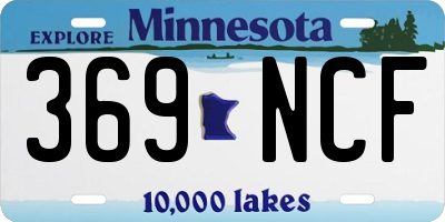 MN license plate 369NCF