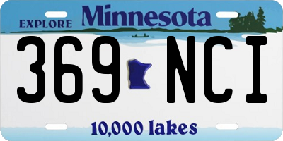 MN license plate 369NCI