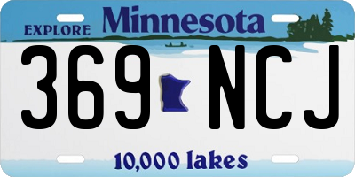 MN license plate 369NCJ