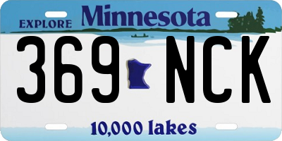 MN license plate 369NCK