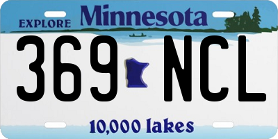 MN license plate 369NCL