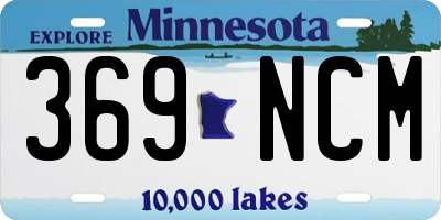 MN license plate 369NCM