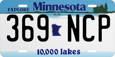 MN license plate 369NCP