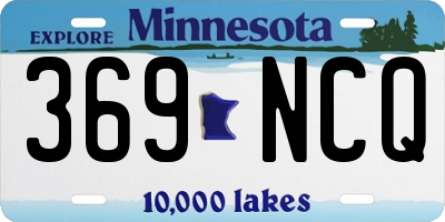 MN license plate 369NCQ