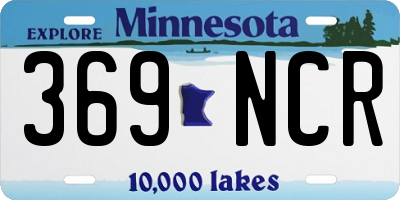 MN license plate 369NCR