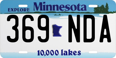 MN license plate 369NDA