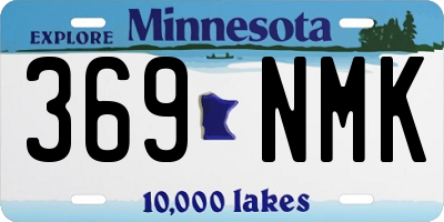 MN license plate 369NMK