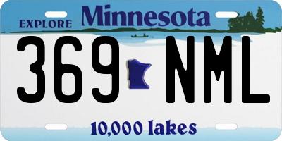 MN license plate 369NML