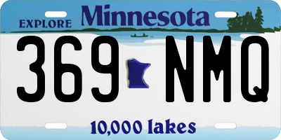 MN license plate 369NMQ