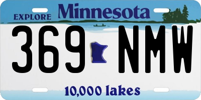 MN license plate 369NMW