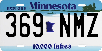 MN license plate 369NMZ