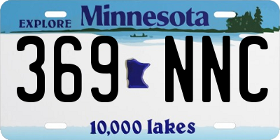 MN license plate 369NNC
