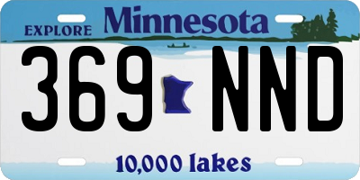MN license plate 369NND