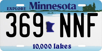 MN license plate 369NNF