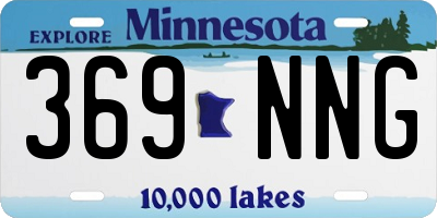 MN license plate 369NNG