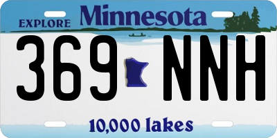 MN license plate 369NNH