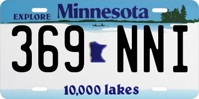 MN license plate 369NNI