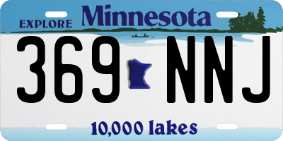 MN license plate 369NNJ