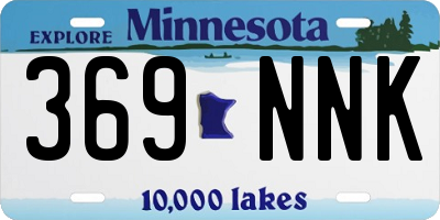 MN license plate 369NNK