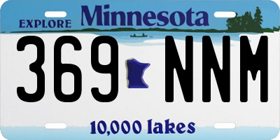 MN license plate 369NNM