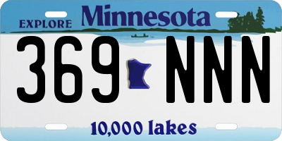 MN license plate 369NNN