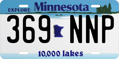 MN license plate 369NNP