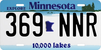MN license plate 369NNR