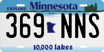 MN license plate 369NNS