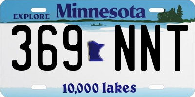 MN license plate 369NNT