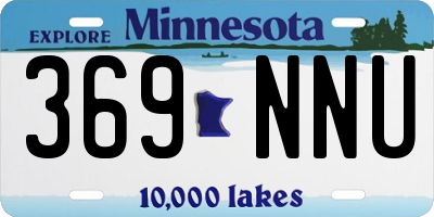 MN license plate 369NNU