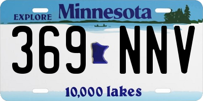 MN license plate 369NNV