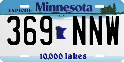 MN license plate 369NNW