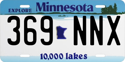 MN license plate 369NNX