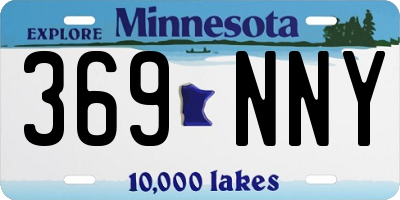 MN license plate 369NNY