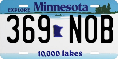MN license plate 369NOB