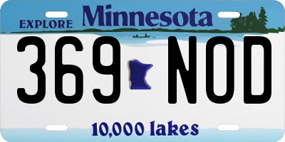 MN license plate 369NOD